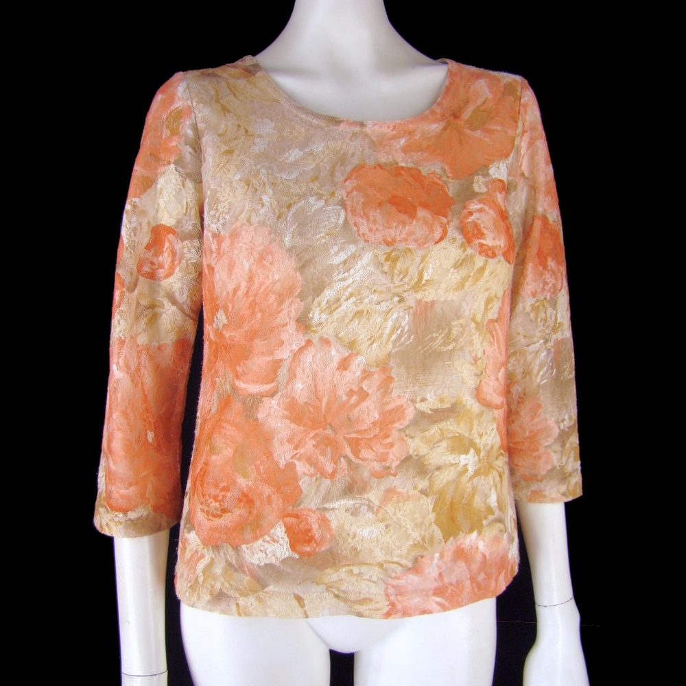 Coldwater Creek Lace Mesh Top  runs big 36"  bust